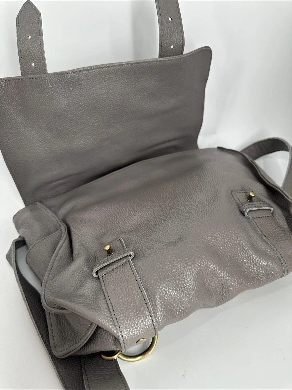New Vere Verto Repeto Leather Backpack Grey